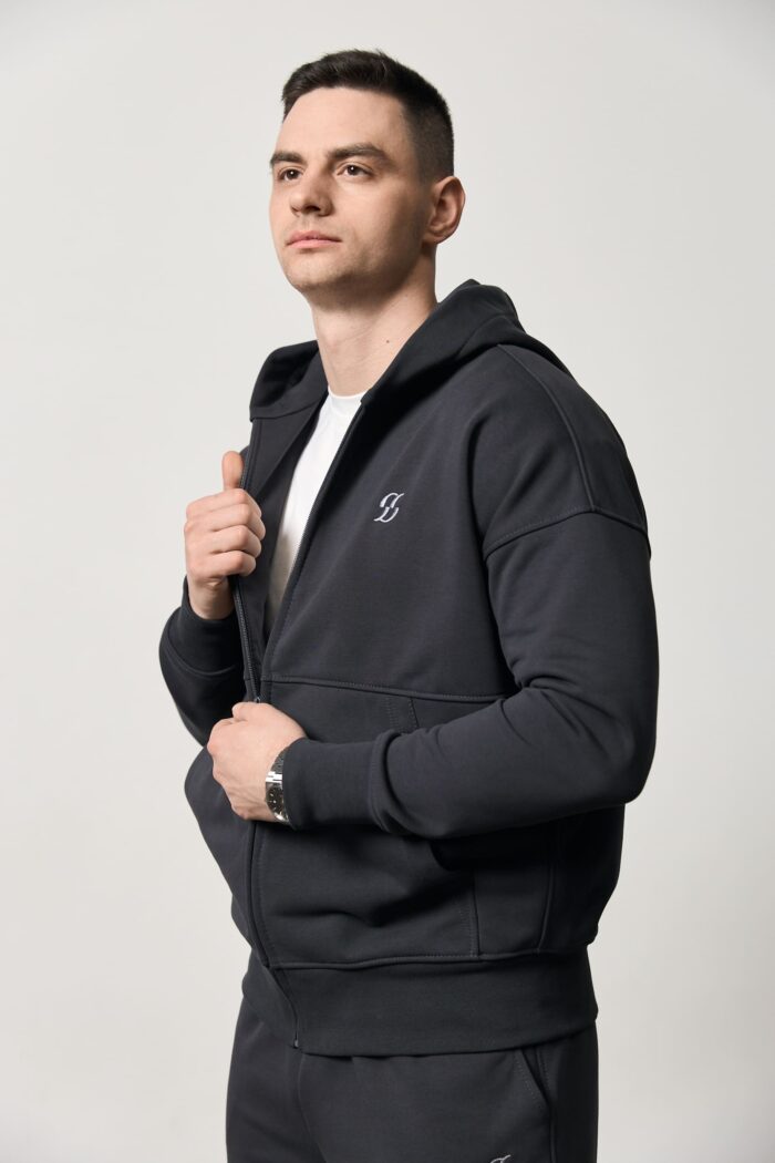 Костюм на блискавці без флісу чоловічий графіт Фото - 5