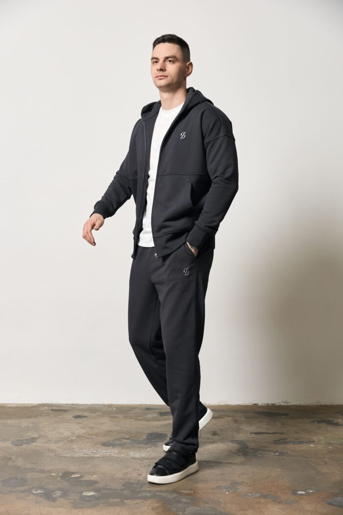 Костюм на блискавці без флісу чоловічий графіт Фото - 1