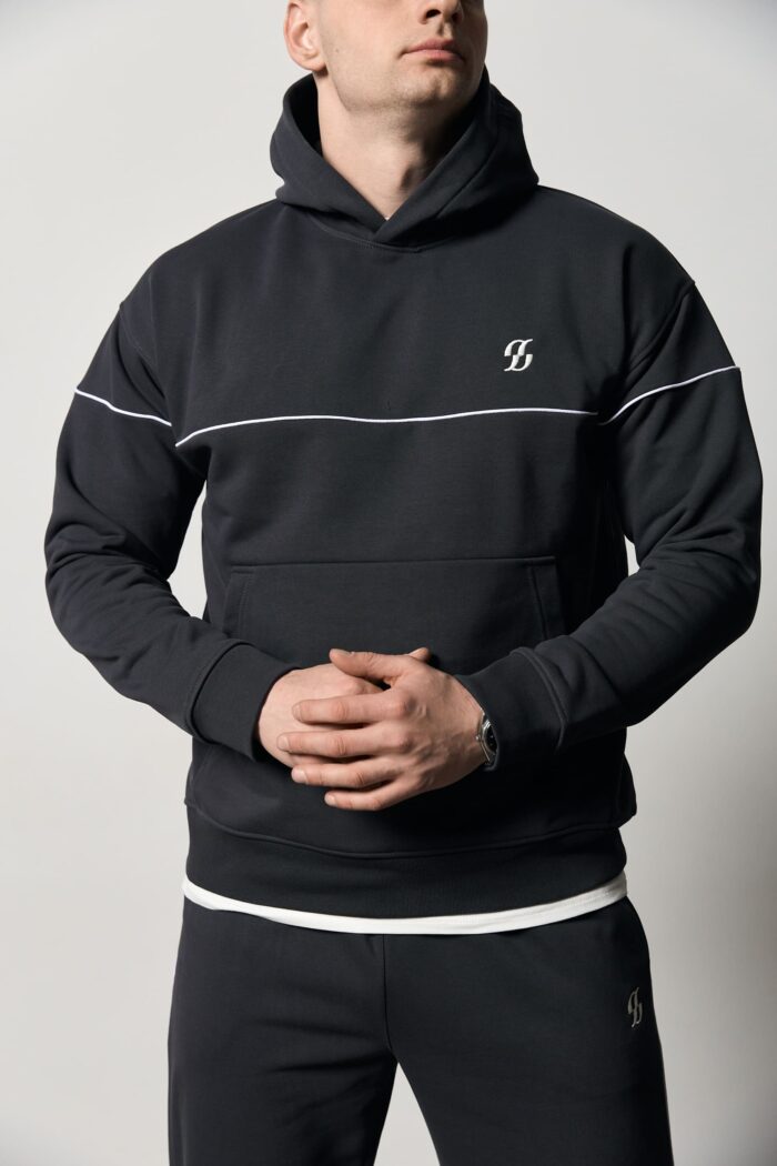 IMG_1006 Костюм реглан лампас без флісу чоловічий графіт Фото - 3