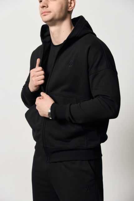 Костюм на блискавці без флісу чоловічий чорний