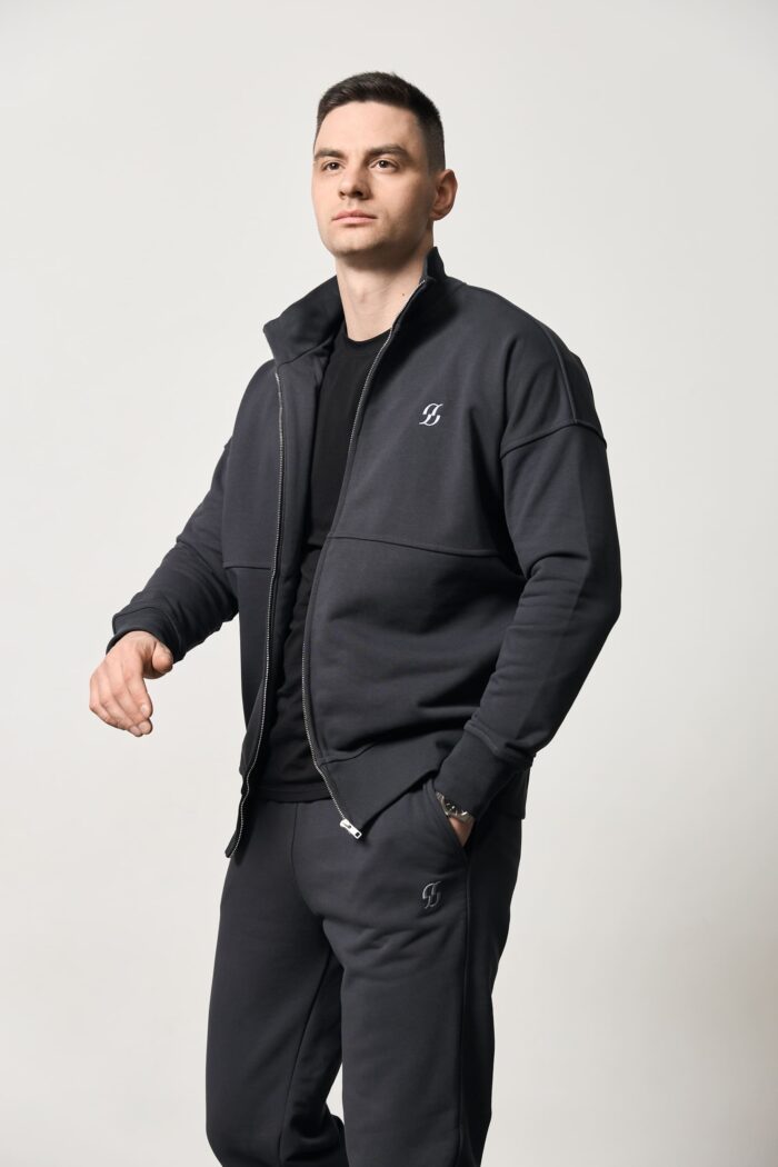 IMG_1026 Костюм бомбер чоловічий без флісу графіт Фото - 2