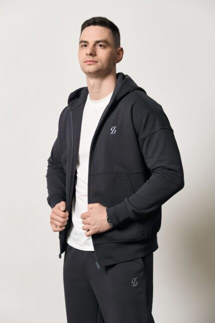 Костюм на блискавці без флісу чоловічий графіт