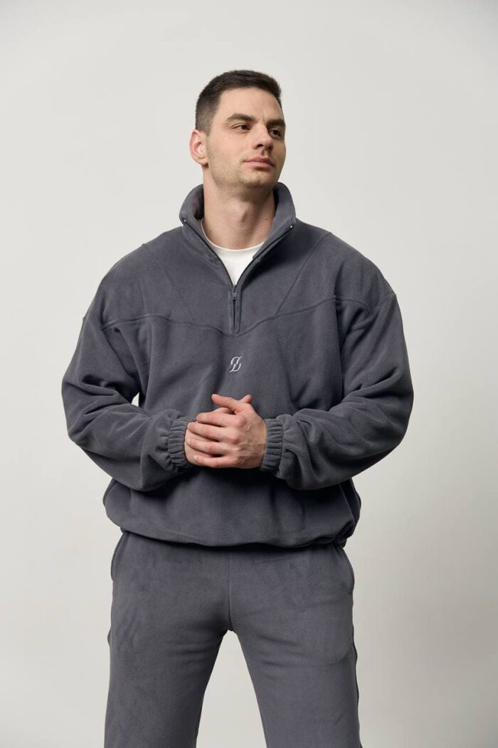 Костюм полар-фліс стійка чоловічий графіт Фото - 5