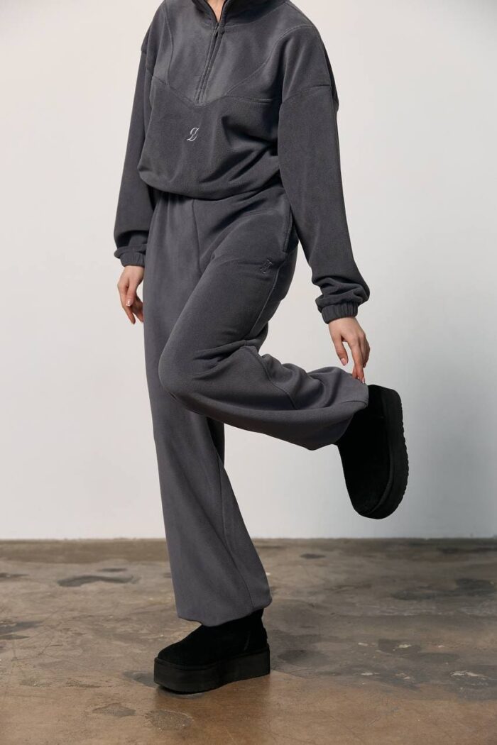 IMG_6724 (1) Костюм полар-фліс стійка жіночий графіт Фото - 4