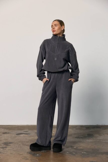 Костюм полар-фліс стійка жіночий графіт