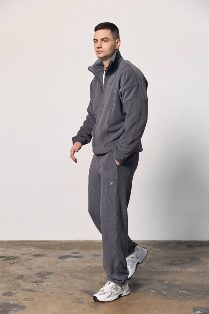 Костюм полар-фліс на блискавці чоловічий графіт Фото - 1