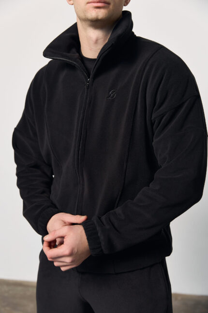 Костюм полар-фліс на блискавці чоловічий чорний