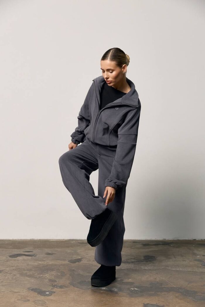 Костюм полар-фліс на блискавці жіночий графіт Фото - 5