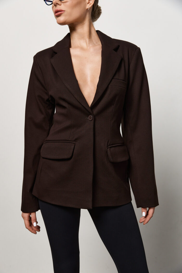 IMG_1411 (2) Жакет приталений жіночий шоколад Фото - 2