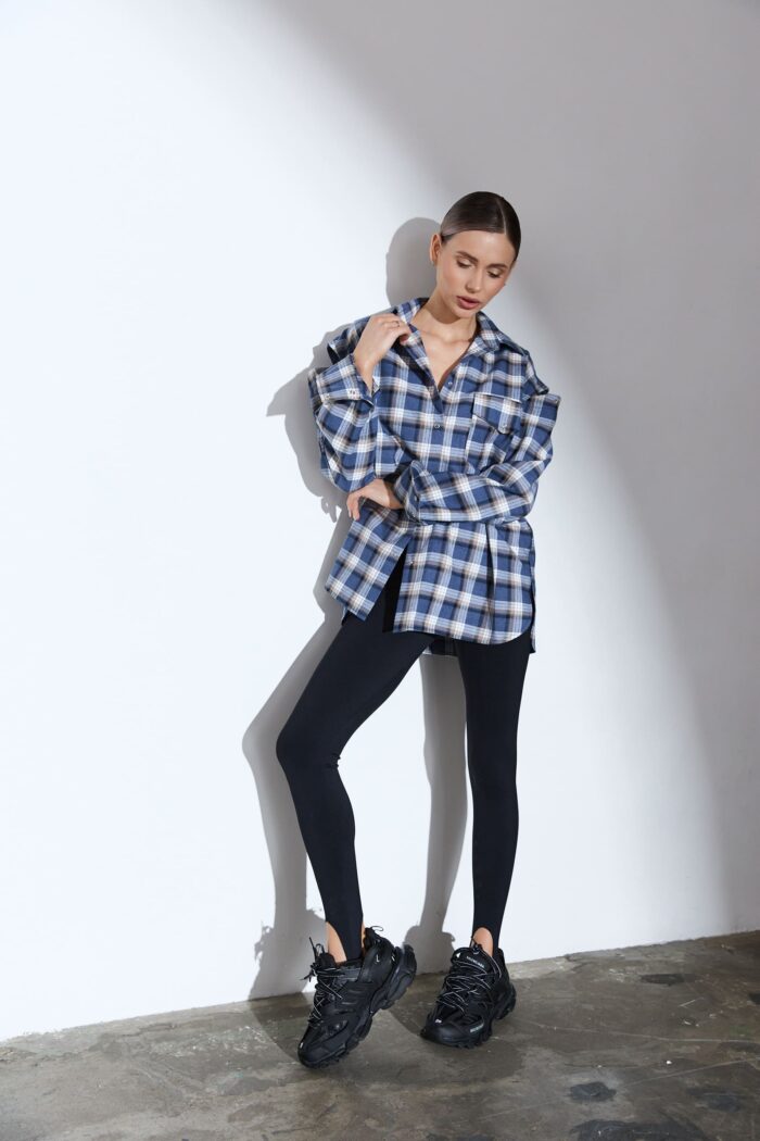 IMG_1533 Сорочка зі знімними рукавами блакитна Фото - 3