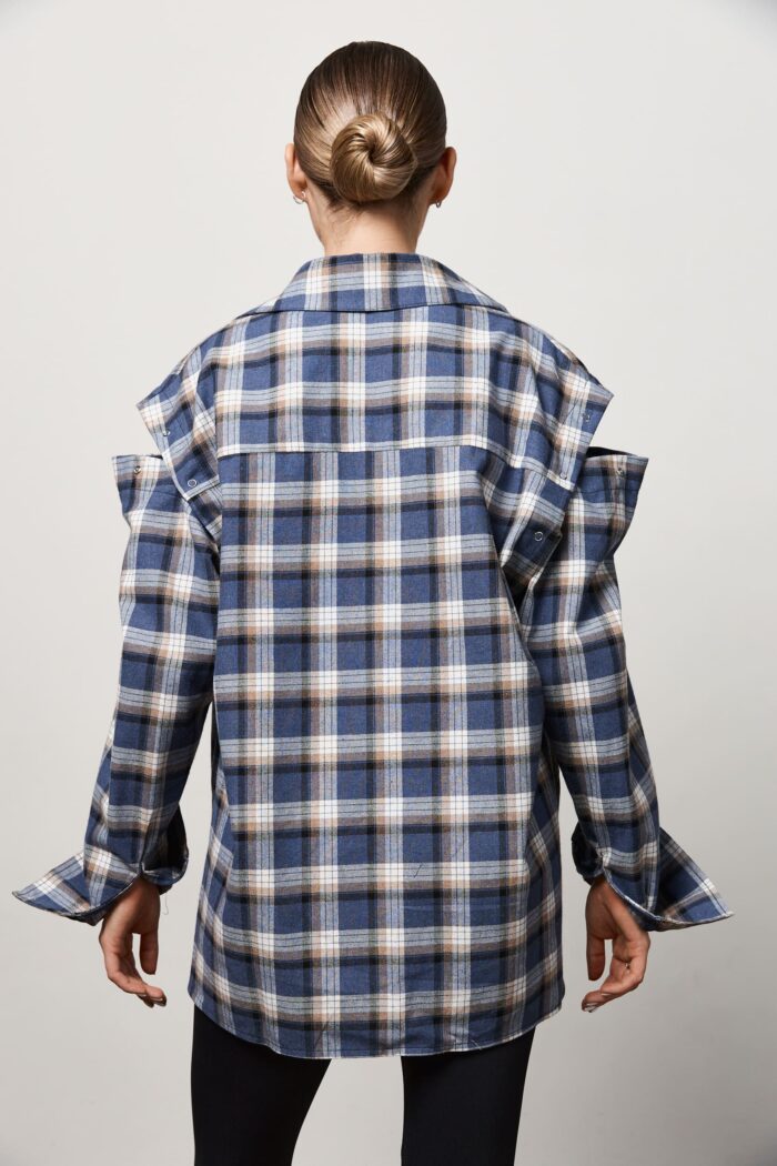 IMG_1537 Сорочка зі знімними рукавами блакитна Фото - 2