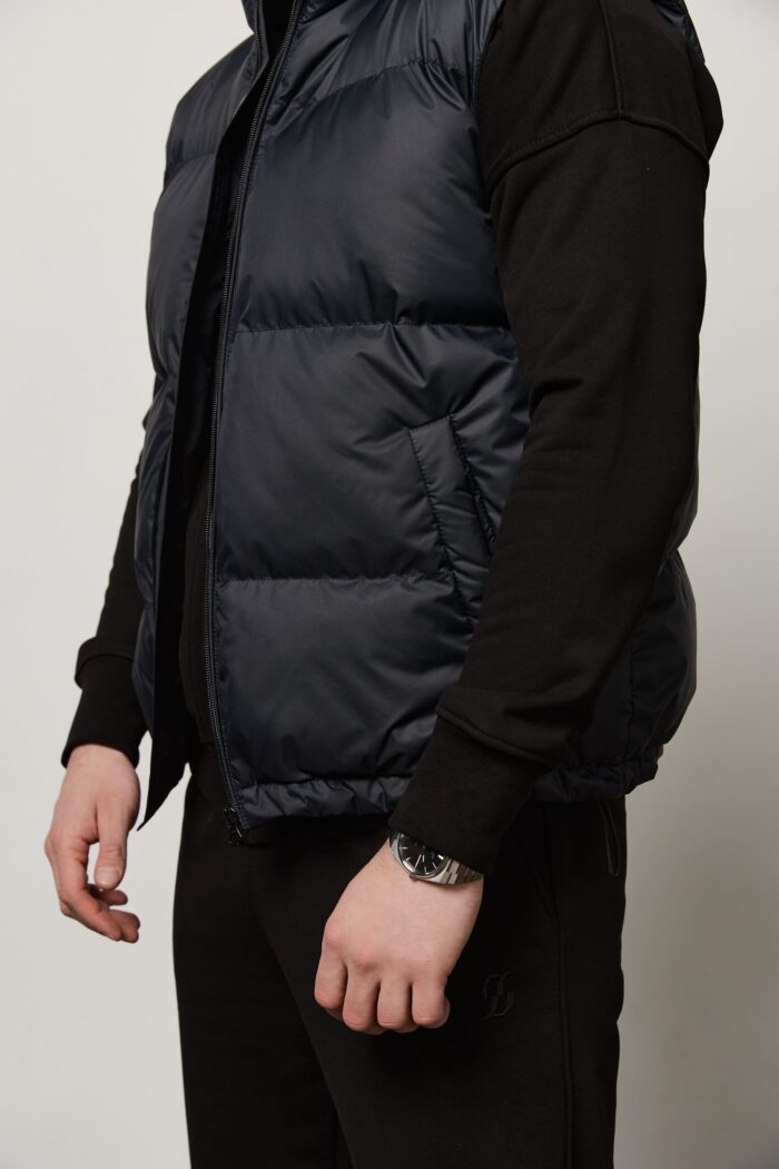 Жилет базовий чоловічий темно-синій Фото - 3