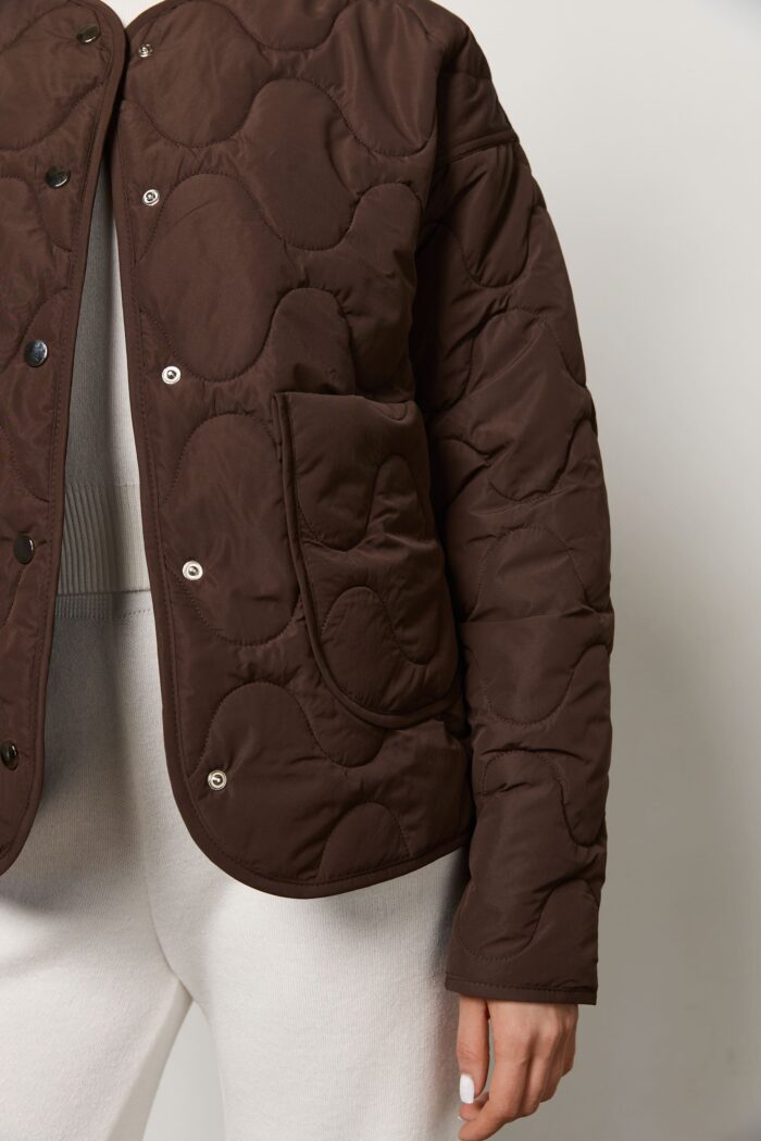 IMG_2979 (1) Куртка стьобана жіноча шоколад Фото - 5