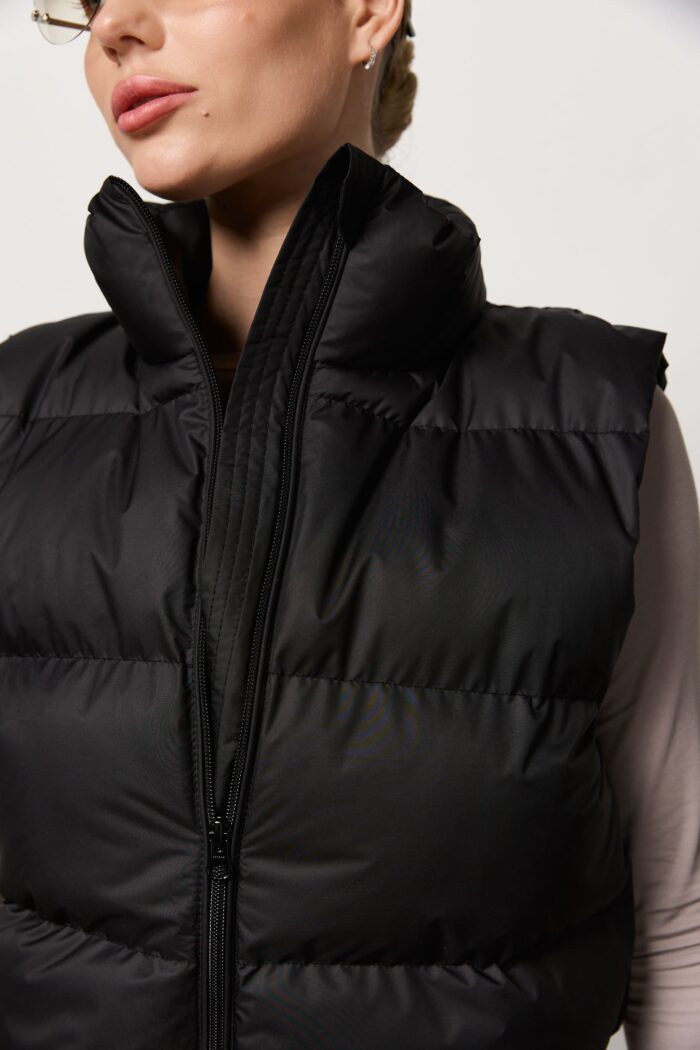 IMG_3241 (1) Жилет жіночий вкорочений чорний Фото - 2