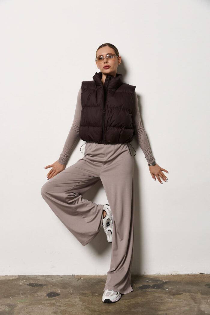 IMG_3317 Жилет жіночий вкорочений шоколад Фото - 5