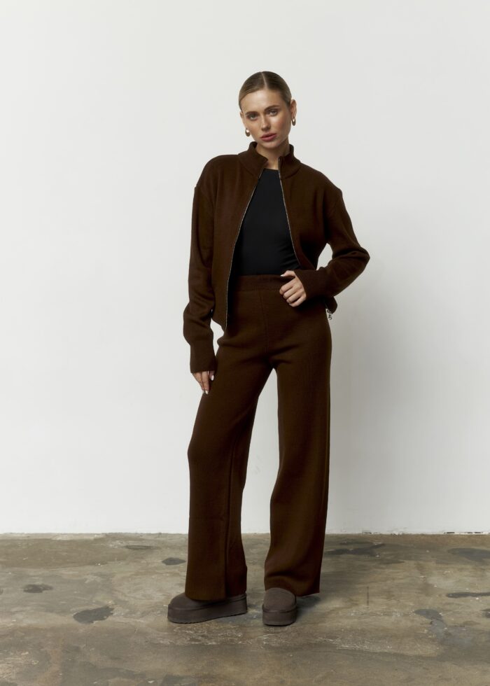 IMG_3378 Костюм вʼязаний на блискавці жіночий шоколад Фото - 3