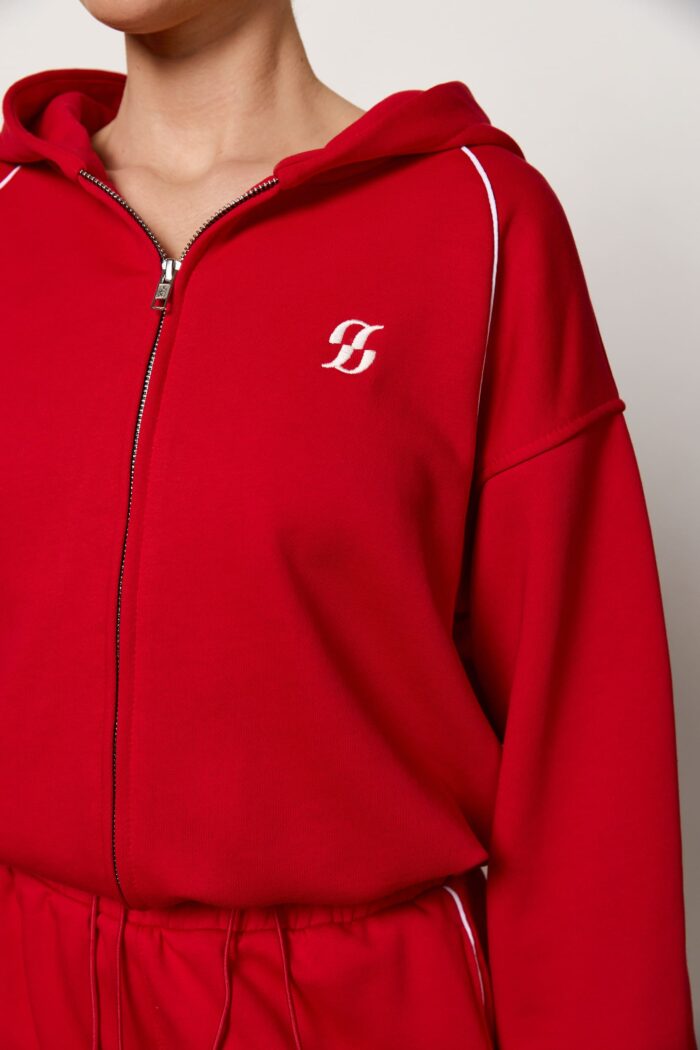 IMG_4182 Костюм не утеплений лампас жіночий червоний Фото - 3