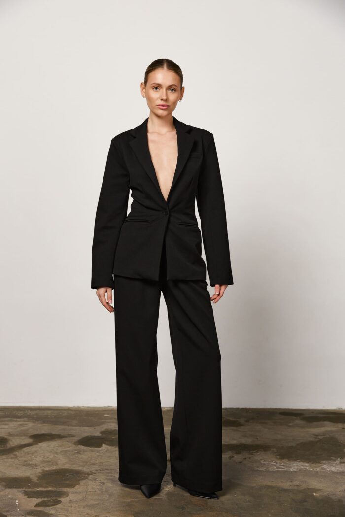 IMG_4302 Штани класичні палацо чорні Фото - 5