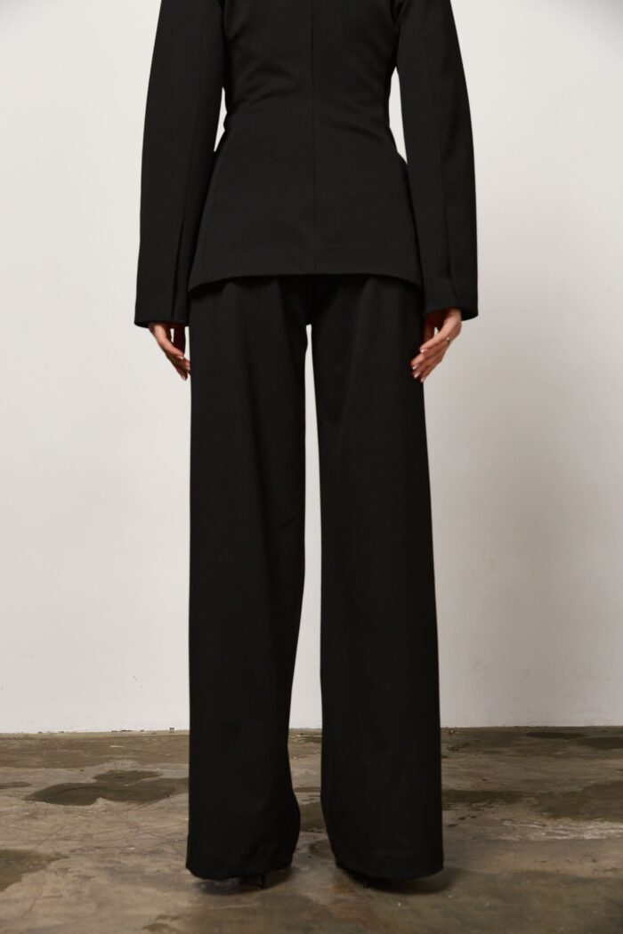 Штани класичні палацо чорні Фото - 4