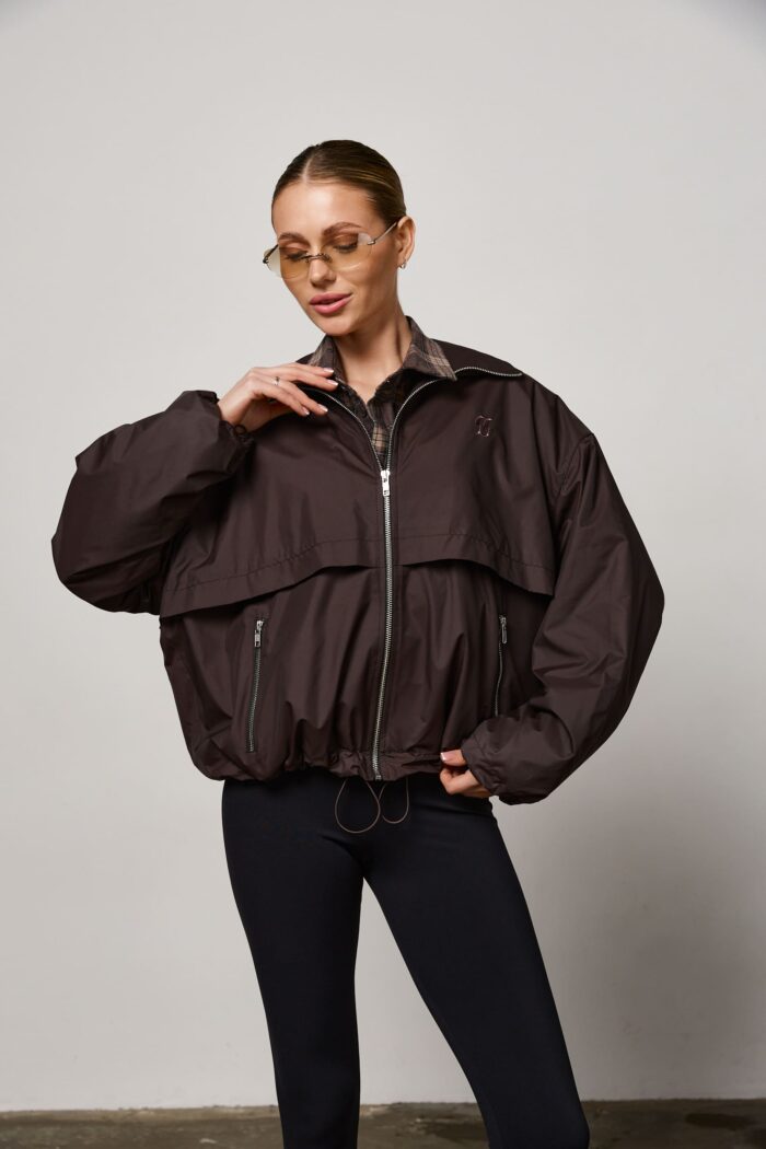 Куртка бомбер жіноча шоколад Фото - 5