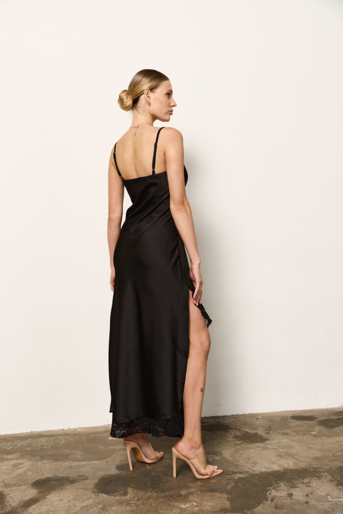 IMG_0689 копія Сукня з сатину з мереживом чорна Фото - 5