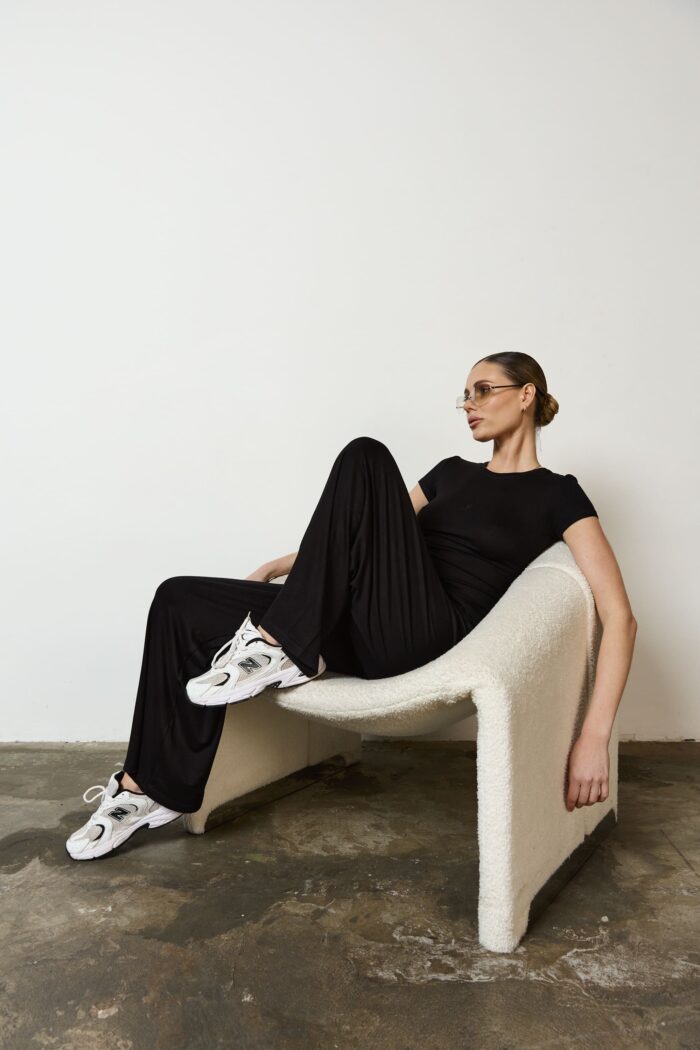 Костюм с тканини віскоза жіночий чорний Фото - 3