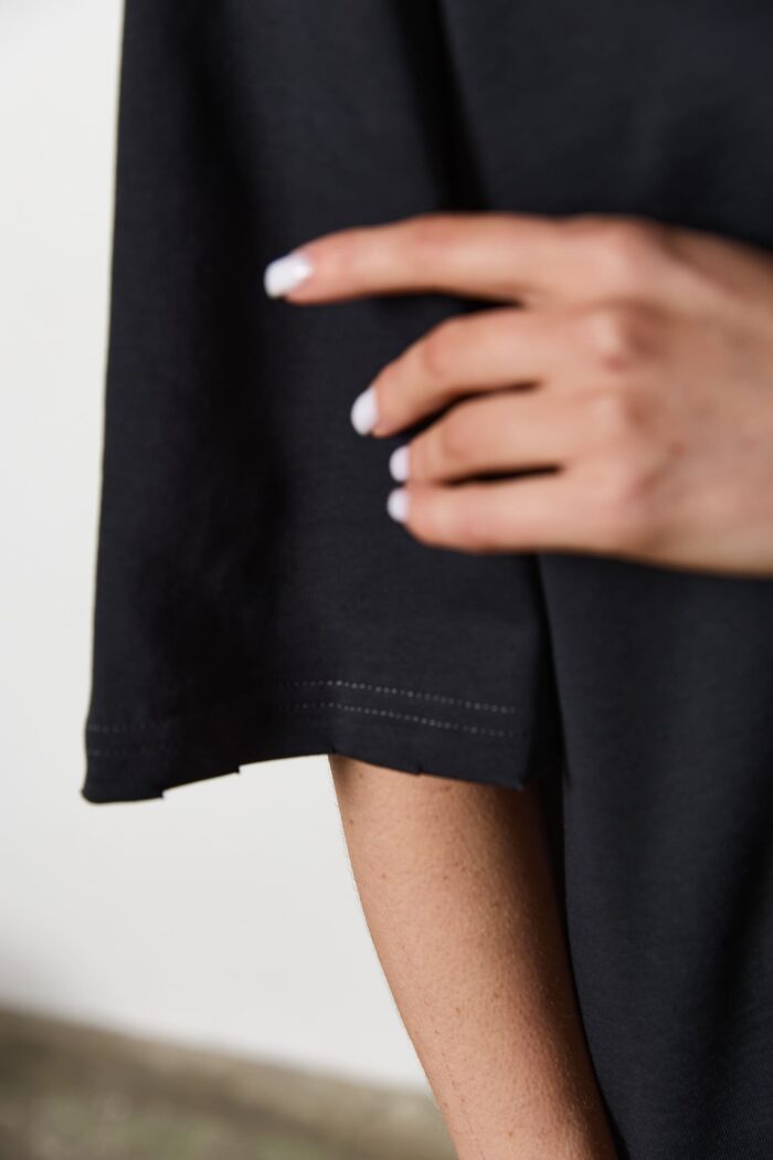 IMG_7558 Футболка оверсайз жіноча графіт Фото - 3