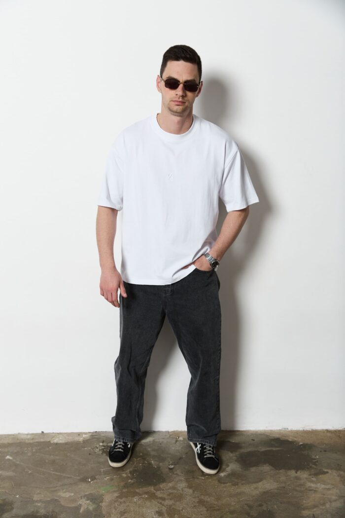 Футболка оверсайз чоловіча молочна Фото - 3