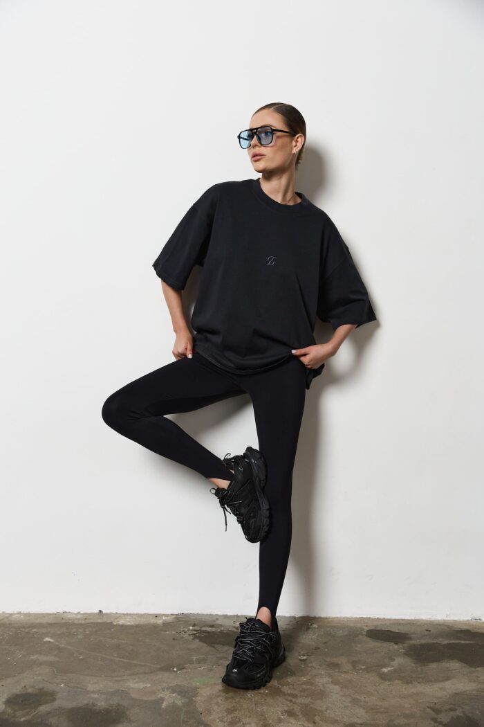 IMG_7634 (2) Футболка оверсайз жіноча графіт Фото - 5