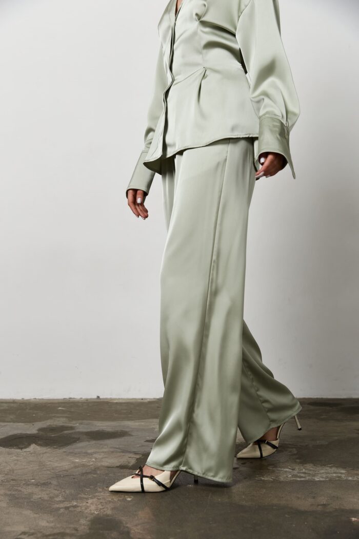 IMG_7668 Штани сатин жіночі олива Фото - 1