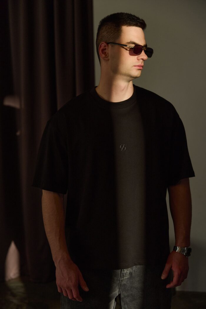 Футболка оверсайз чоловіча чорна Фото - 3