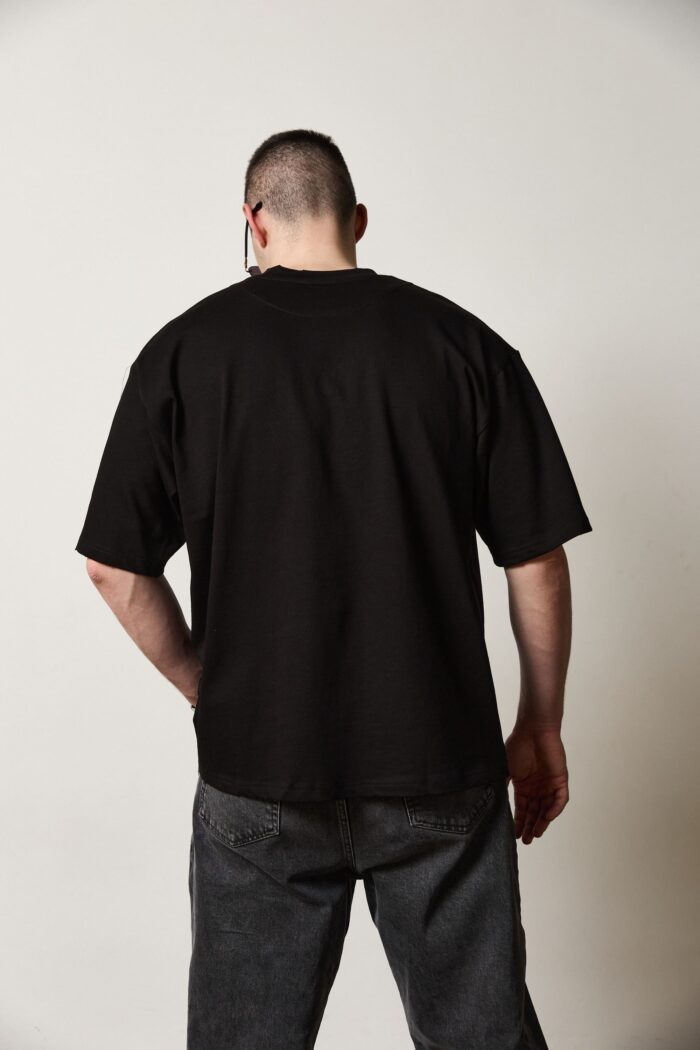 Футболка оверсайз чоловіча чорна Фото - 4