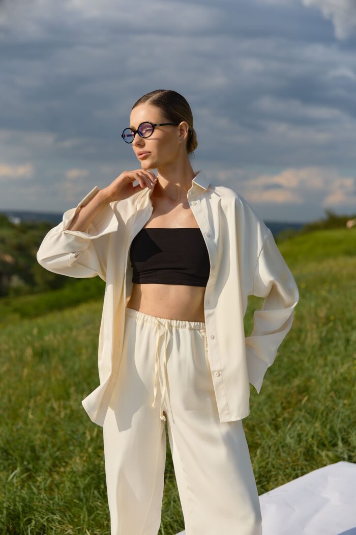 IMG_8348 Сорочка з сатину базова жіноча таш Фото - 5